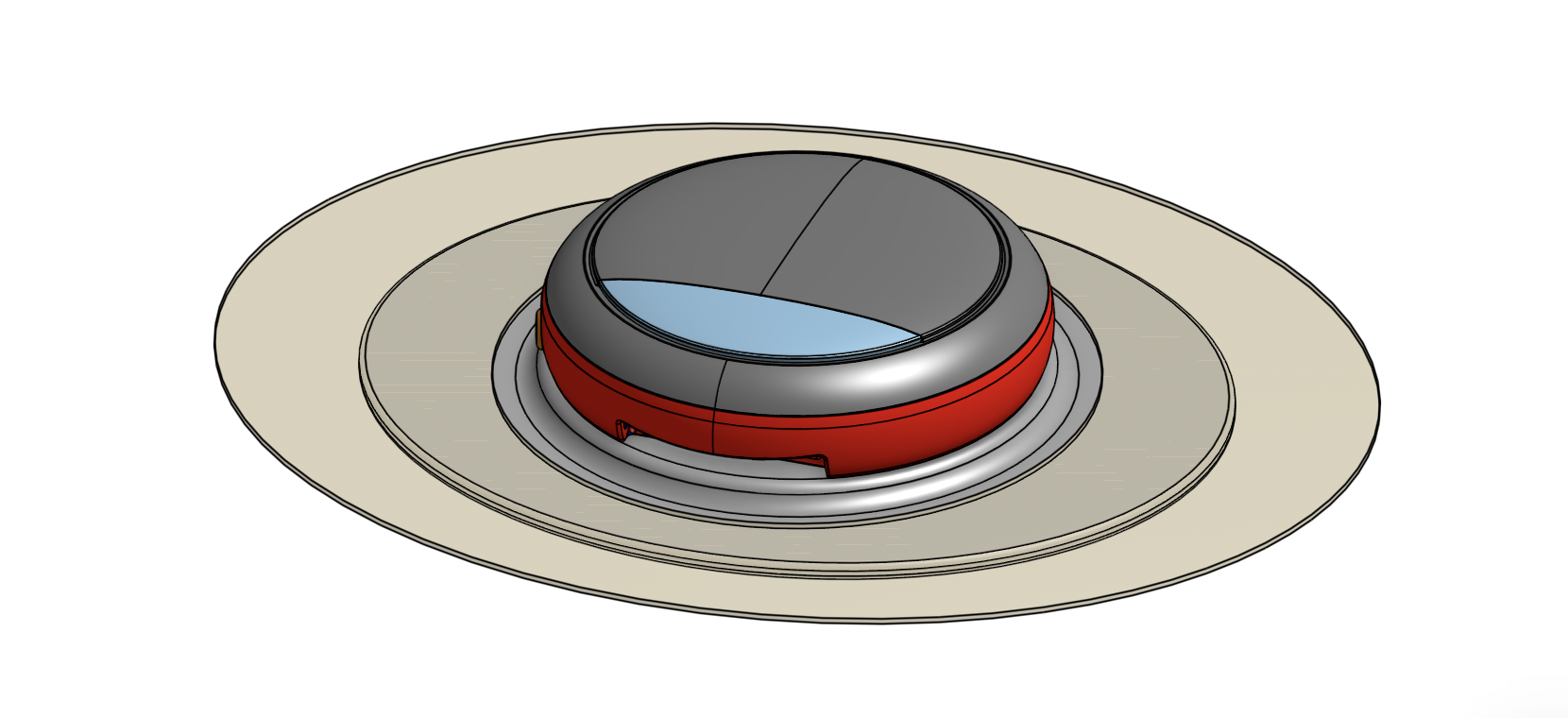 Adhesive patch concept — isometric view