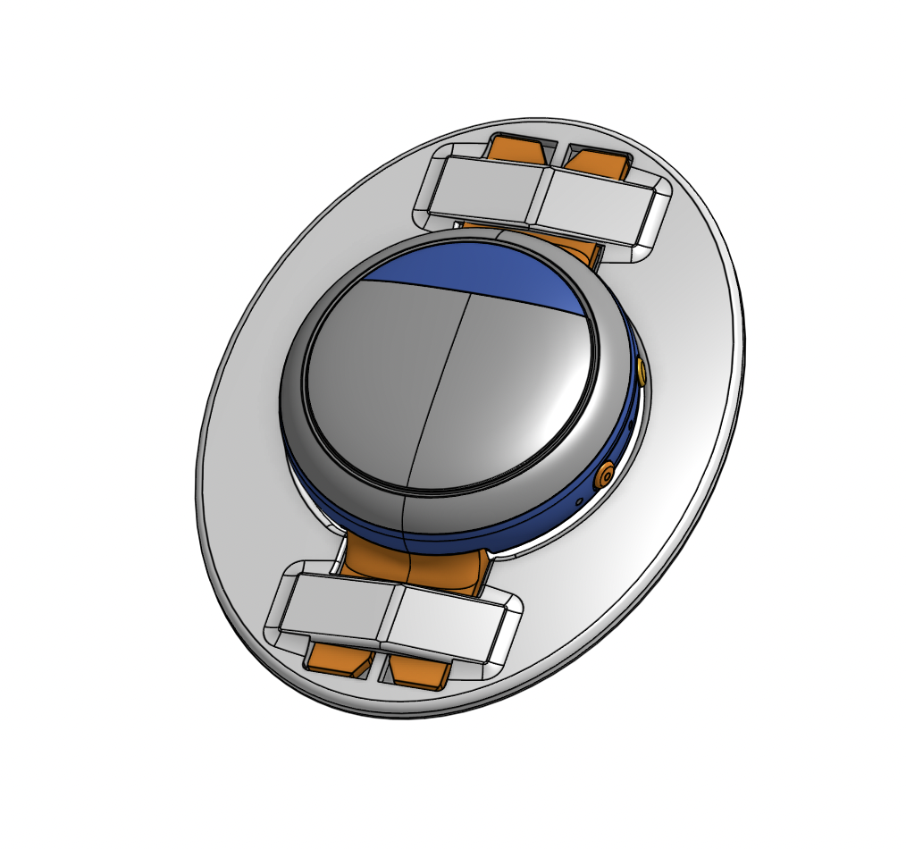 Ankle band concept — top view