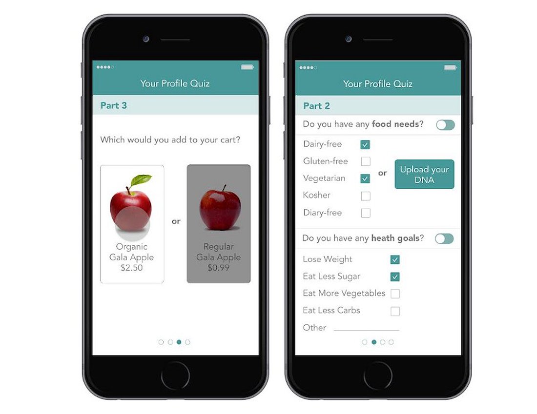 App prototype screen 1