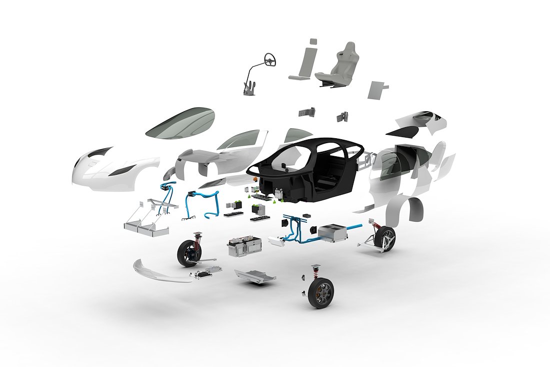 Vehicle chassis CAD model